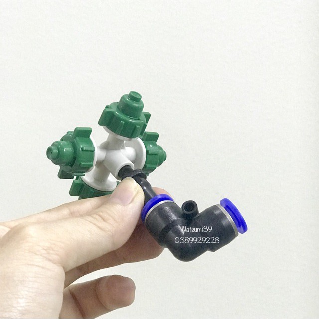 Béc phun sương 4 hướng kèm kết nối cuối t8mm