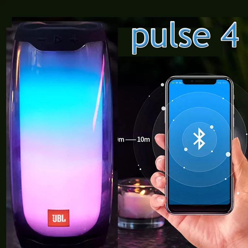 Loa Bluetooth Không Dây 1:1Jbl Pulse 4 Ipx7 Chống Thấm Nước Có Đèn Led
