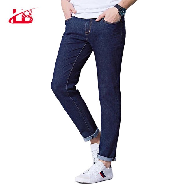 Quần Jeans Dài Nam Lb Co Giãn, Màu Xanh Trơn, Phom Body Dnhq05