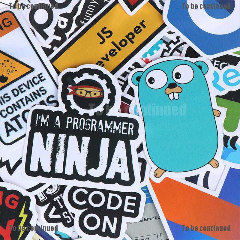 50 stickers phong cách Internet Java trang trí laptop/hành lý/guitar/xe hơi DIY