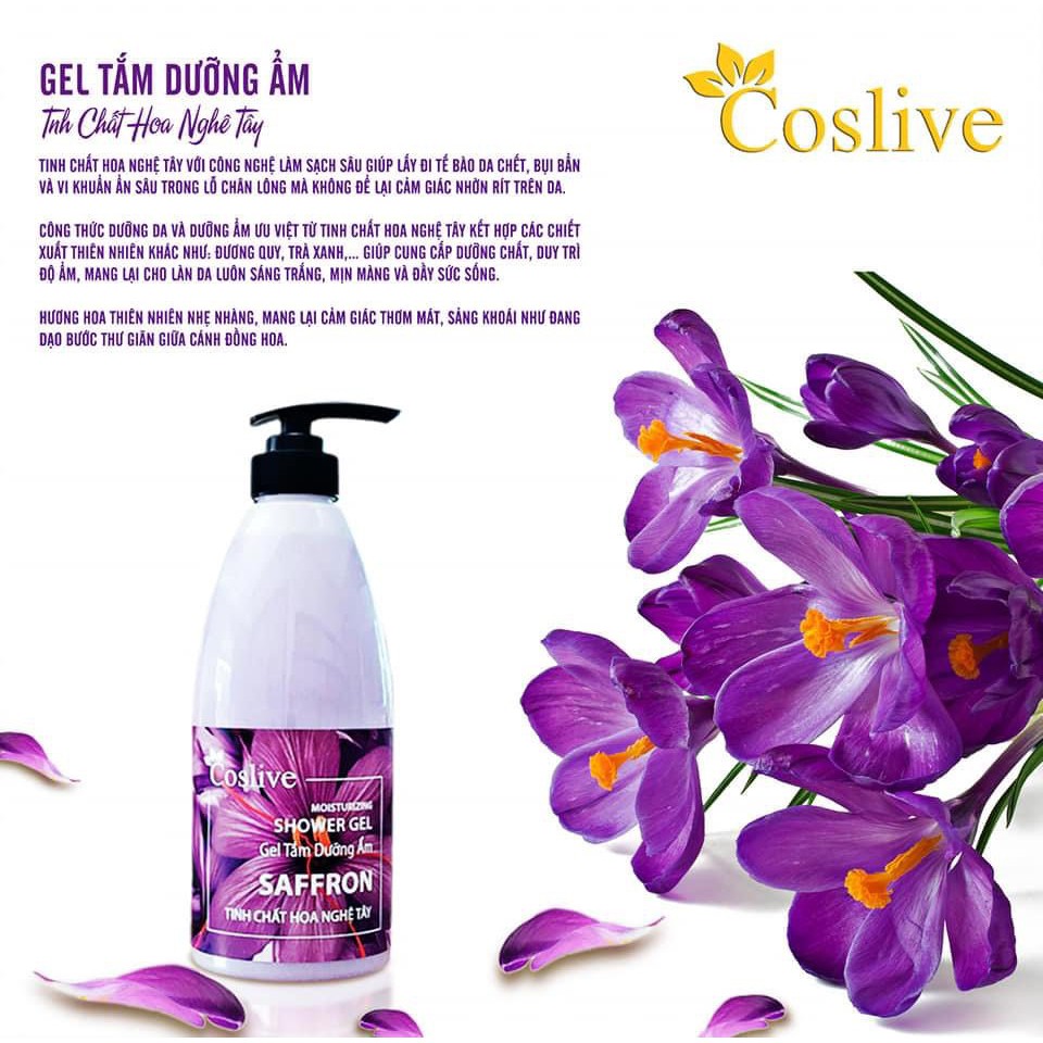 Gel tắm dưỡng ẩm tinh chất hoa nghệ tây 700ML | BigBuy360 - bigbuy360.vn