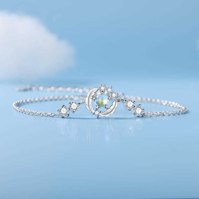 Vòng tay Moonstone của nữ Thiết kế đơn giản Vòng tay thời trang Hàn Quốc dành cho nữ