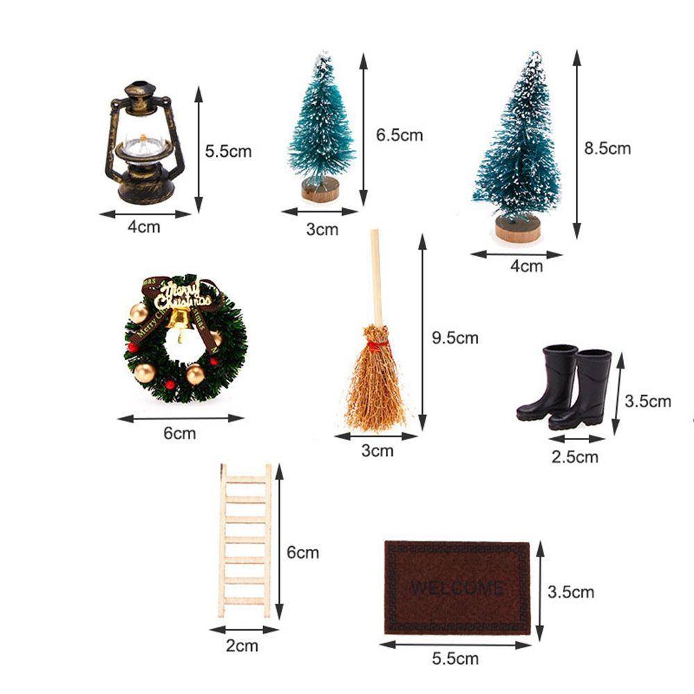 RAINBOW 1 Bộ Thảm Và Cây Chổi Mini Trang Trí Nhà Búp Bê