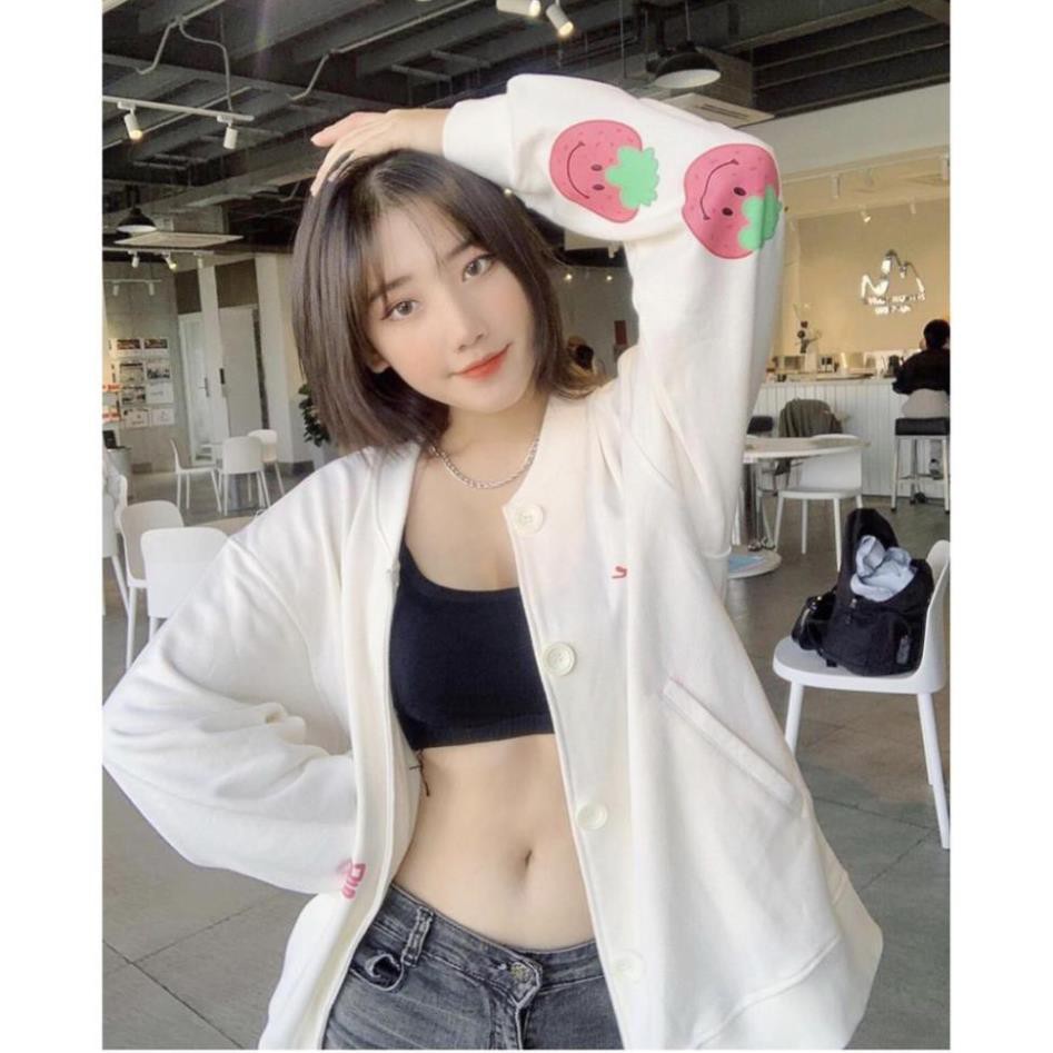 Áo Cardigan TRÁI DÂU CUTE Unisex | BigBuy360 - bigbuy360.vn