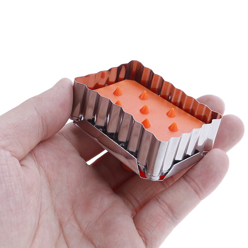1 Khuôn Cắt Bánh Quy Hình Vuông Bằng Thép Không Gỉ Diy