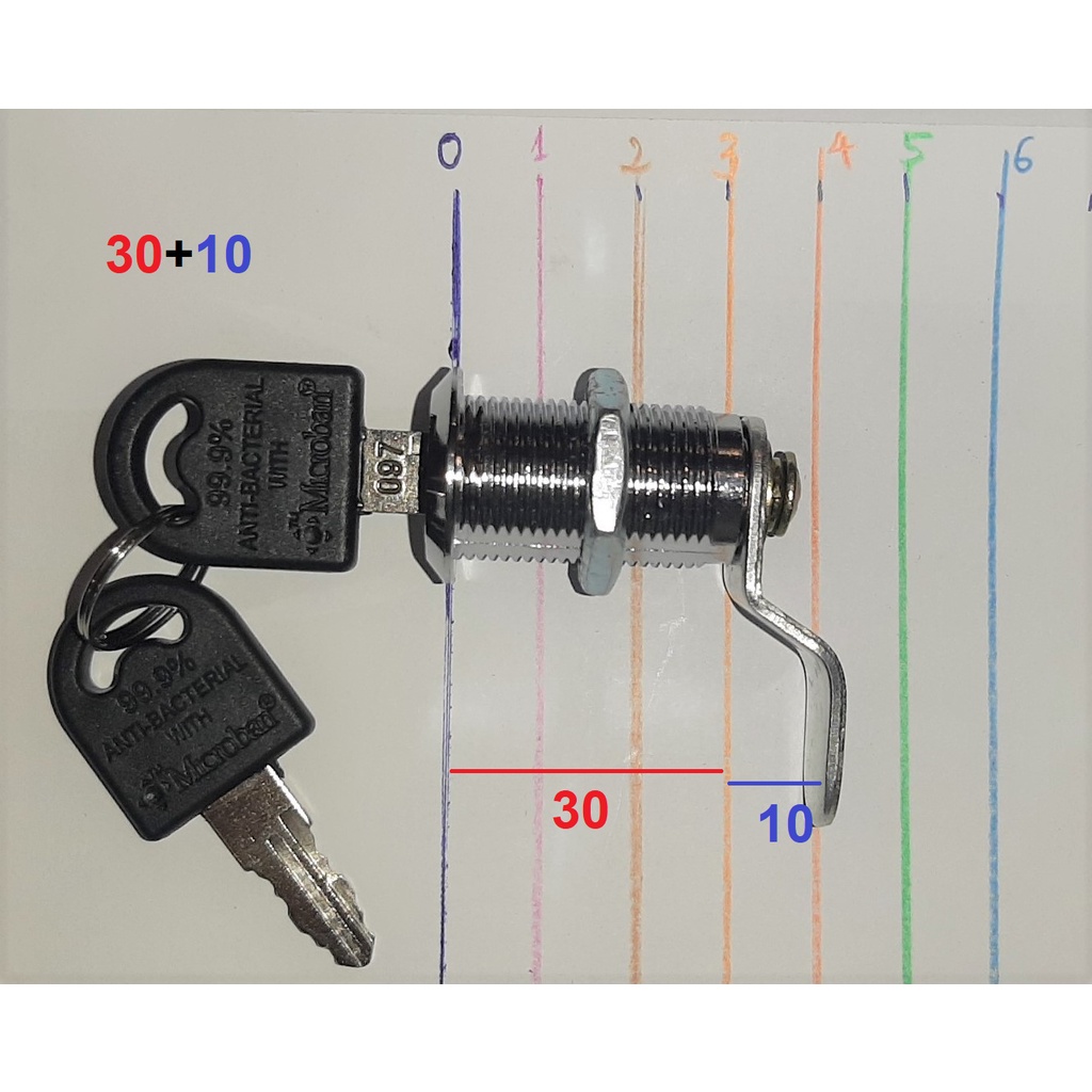 Khóa tủ locker dài 40mm - Đặc biệt - Khóa tủ tài liệu, khóa tủ cốp, khóa tủ để đồ siêu thị, khóa tủ để đồ văn phòng 4cm