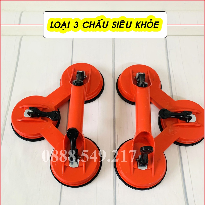 Bộ Dụng Cụ Hít Kính 3 Chấu Hít- Gạch - Đá , Hút Kính Chân không cầm tay siêu chắc