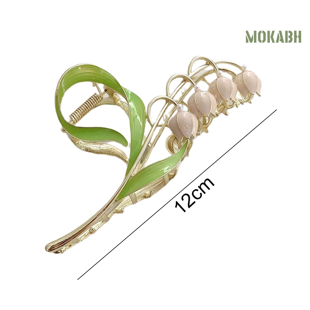 Kẹp Tóc [Kẹp Tóc] Kẹp Tóc Móng Vuốt Mạ Vàng Bóng Thanh Lịch Không Trơn Trượt Bằng Hợp Kim Thung Lũng Cho Nữ Trung Bình