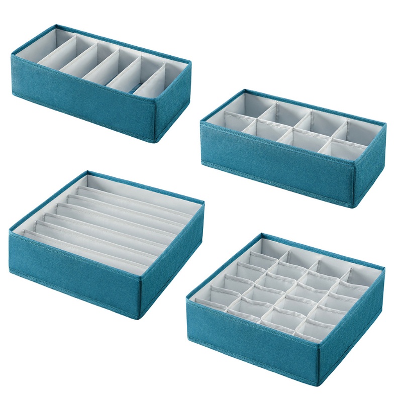 Set 4 Hộp Đựng Đồ Lót / Vớ Có Thể Gấp Gọn Tiện Dụng Cho Gia Đình