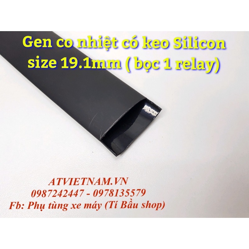 GEN Co nhiệt có keo Silicon bên trong Size 19.1mm - bọc 1 relay ( 1 mét )