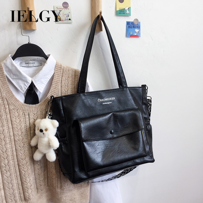 Túi xách tote IELGY da mềm sức chứa lớn đeo vai cầm tay thời trang Hàn Quốc 2021 cao cấp cho nữ