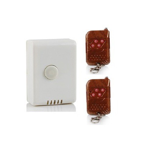 Công tắc điều khiển từ xa sóng 433 RF15 kèm 02 Remote RF vỏ vân gỗ