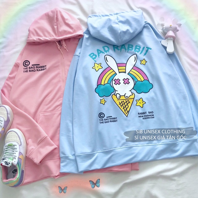 [ẢNH THẬT] HOODIE ZIP BAD RABBIT | BigBuy360 - bigbuy360.vn