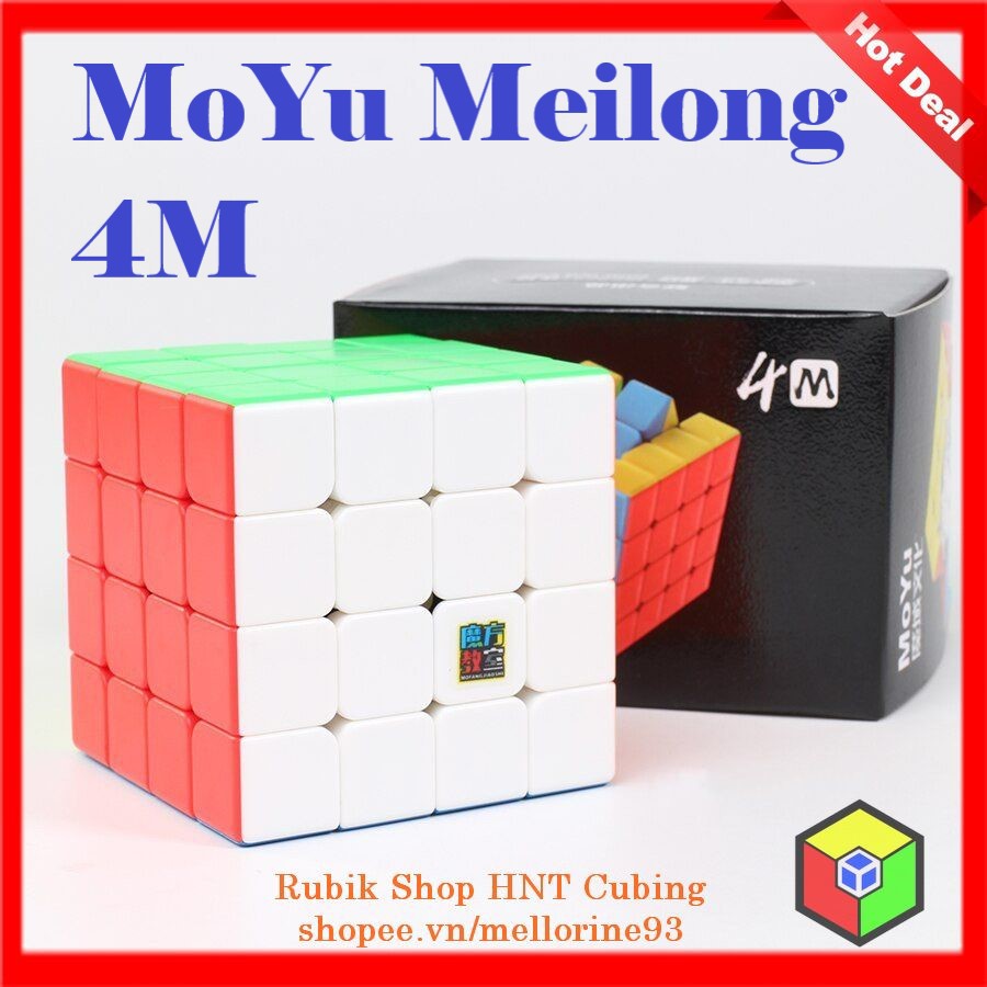 Đồ chơi Rubik 4x4x4 MoYu Meilong Stickerless - Rubik trơn 4x4 không viền