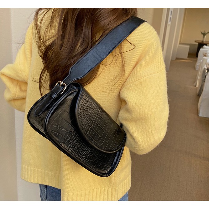 Túi kẹp nách da sần dáng hộp giá siêu rẻ tặng kèm dây đeo chéo S073