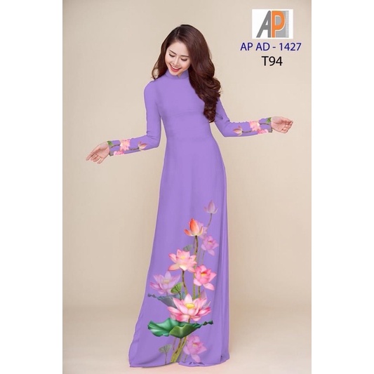 Vải may áo dài hoa sen in 3D.Có clip vải thật