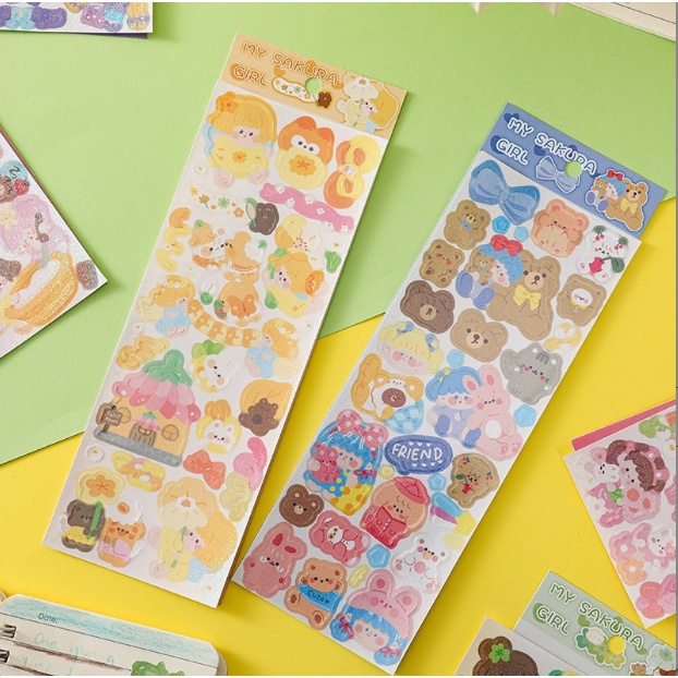 Miếng Dán Sticker Họa Tiết Hình Sakura  Trang Trí-Minkey