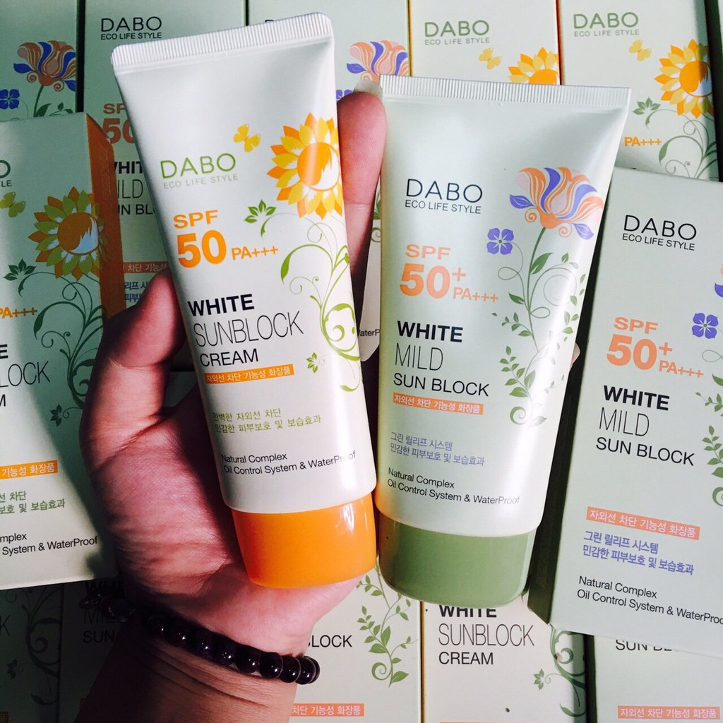 Kem chống nắng cao cấp DABO White Sunblock Cream SPF50 PA+++ 70ml