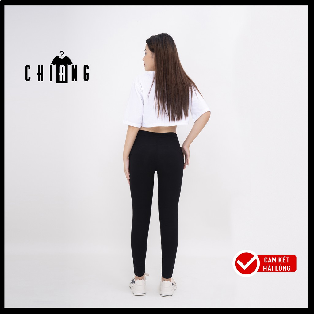 Quần Legging Nâng Mông CHIANG Vải Coton Co giãn, mềm mịn, thoáng mát cao cấp C09 | BigBuy360 - bigbuy360.vn