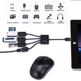 MICRO USB HUB OTG 4 IN 1 KẾT NỐI ĐIỆN THOẠI, TABLE ANDROID