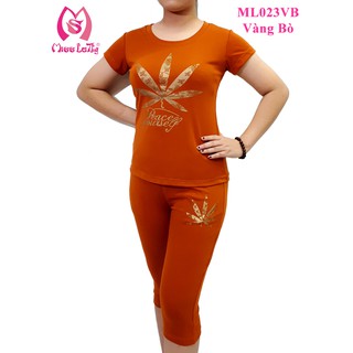 Ml023 - bộ mặc nhà nữ bo rip tay ngắn quần lửng miss lathy