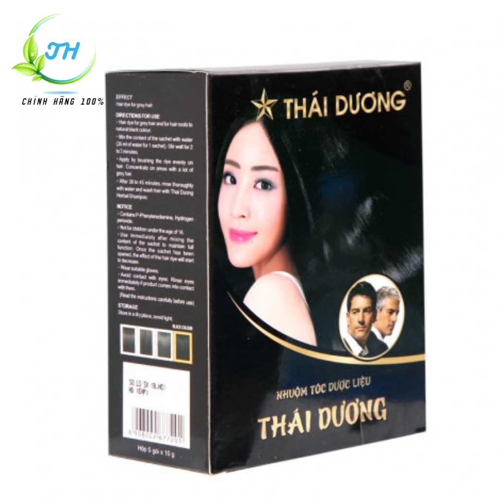 Nhuộm tóc đen dược liệu Thái Dương-gói 10g