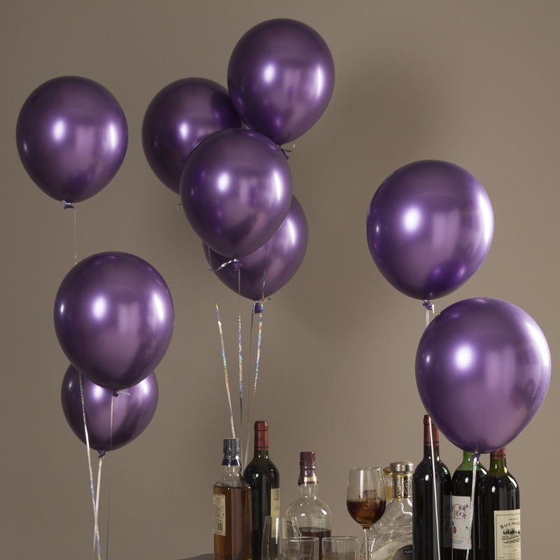 Set 50 Bong Bóng 12 inch 20 Bóng Bằng Kim Loại latex Dày Dặn Trang Trí Tiệc Cưới/Sinh Nhật/Tiệc Cưới