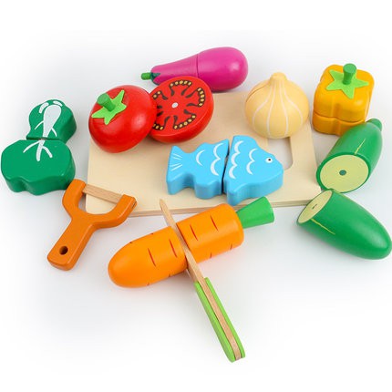 Bộ đồ chơi cắt hoa quả bằng gỗ cho bé