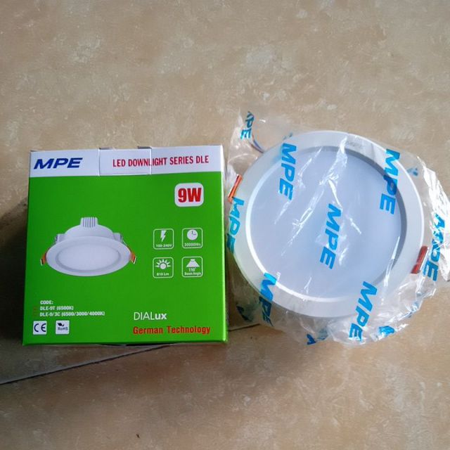 Bóng âm trần MPE 9W(mua 10 tặng 1)