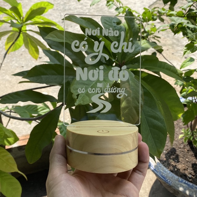 [Siêu Hot] Đèn Slogan khắc chữ Tạo Động Lực decor 3D bàn làm việc LEVU