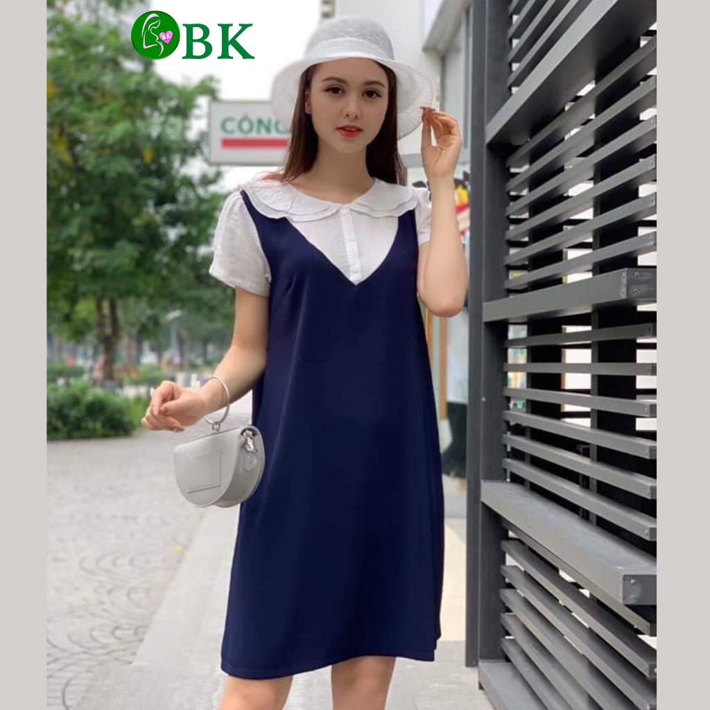 Váy bầu công sở đẹp Sơ mi , Đầm bầu suông cao cấp BK SHOP 40 đến 75kg