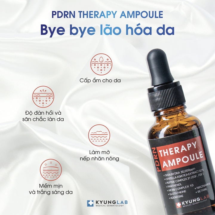 Serum tế bào gốc trắng da Kyung Lab Pdrn Therapy Ampoule 30ml Hàn Quốc Mit Beauty phục hồi da chống lão hóa