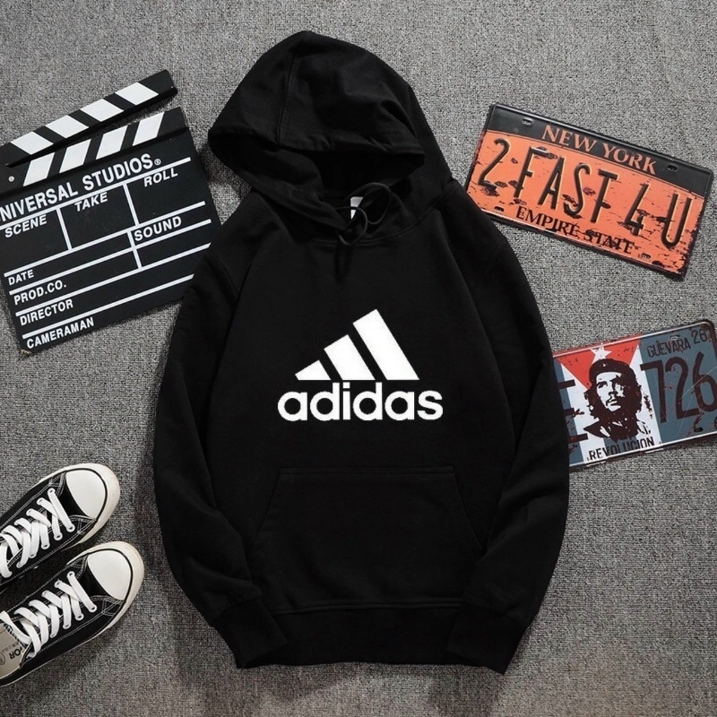 Áo nỉ nam hoodie adidas - form nam nữ unisex cá tính phong cách basic - vải nỉ lót lông mặc ấm