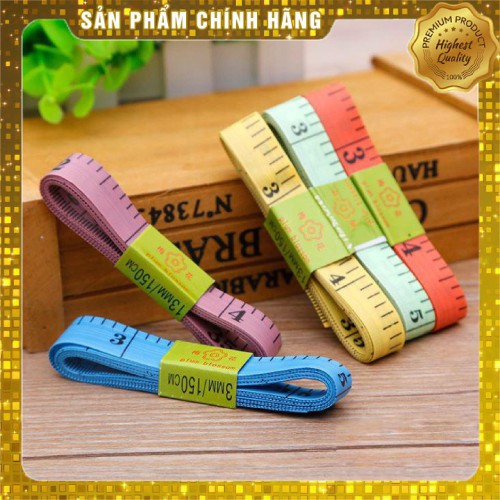 Thước dây đo eo 💓SHOPEE TÀI TRỢ💓 Thước dây cuộn 150cm nhiều màu siêu rẻ loại bền đẹp sử dụng cho cả may đo quần áo