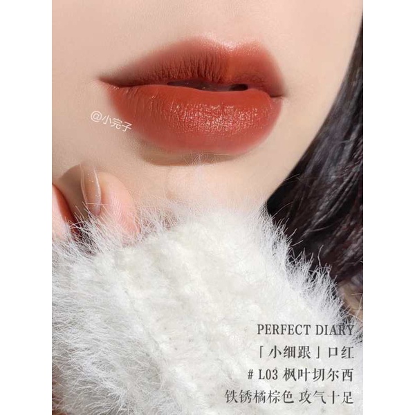 vỏ son khắc VIETNAM - quà tặng bộ 3 thỏi son môi vỏ da sang trọng perfect diary velvet slim rouge lipstick