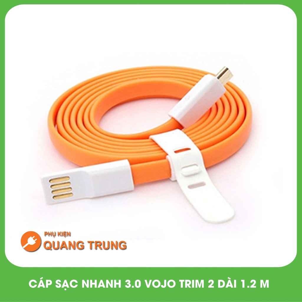 CÁP SẠC NHANH MICRO USB 3.0 VOJO TRIM 2,DÀI 1.2M Màu sắc đa dạng