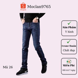 Quần jean nam cao cấp, chất liệu bò ( jean ) mềm mịn, from chuẩn, có nhiều mẫu đi kèm Moclan25