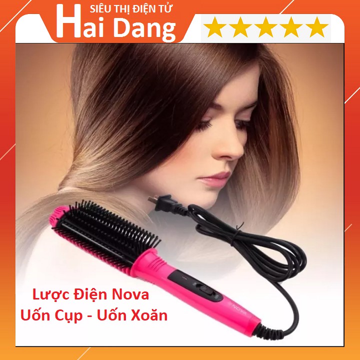 Lược Điện Tạo Kiểu Tóc, Lược Đa Năng Cao Cấp Nova NHC-8810 Uốn Cụp - Uốn Xoăn - Dập Xù Phồng