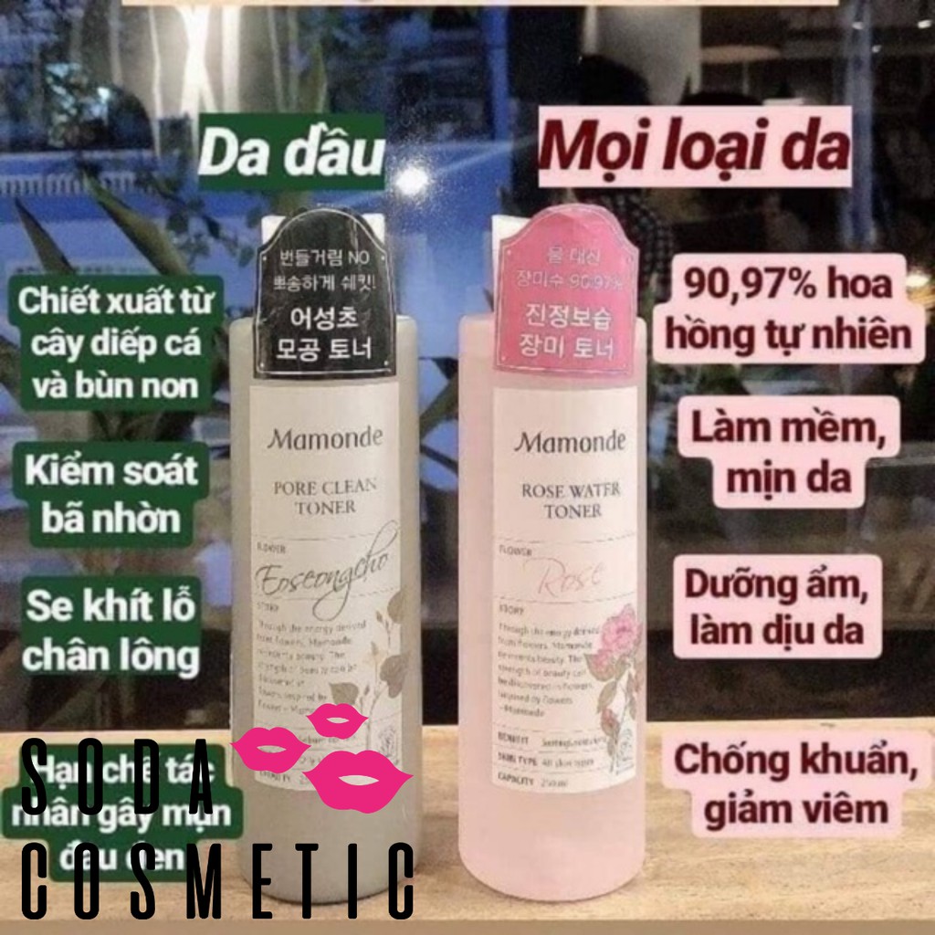 Toner diếp cá và hoa hồng Mamonde giá tốt