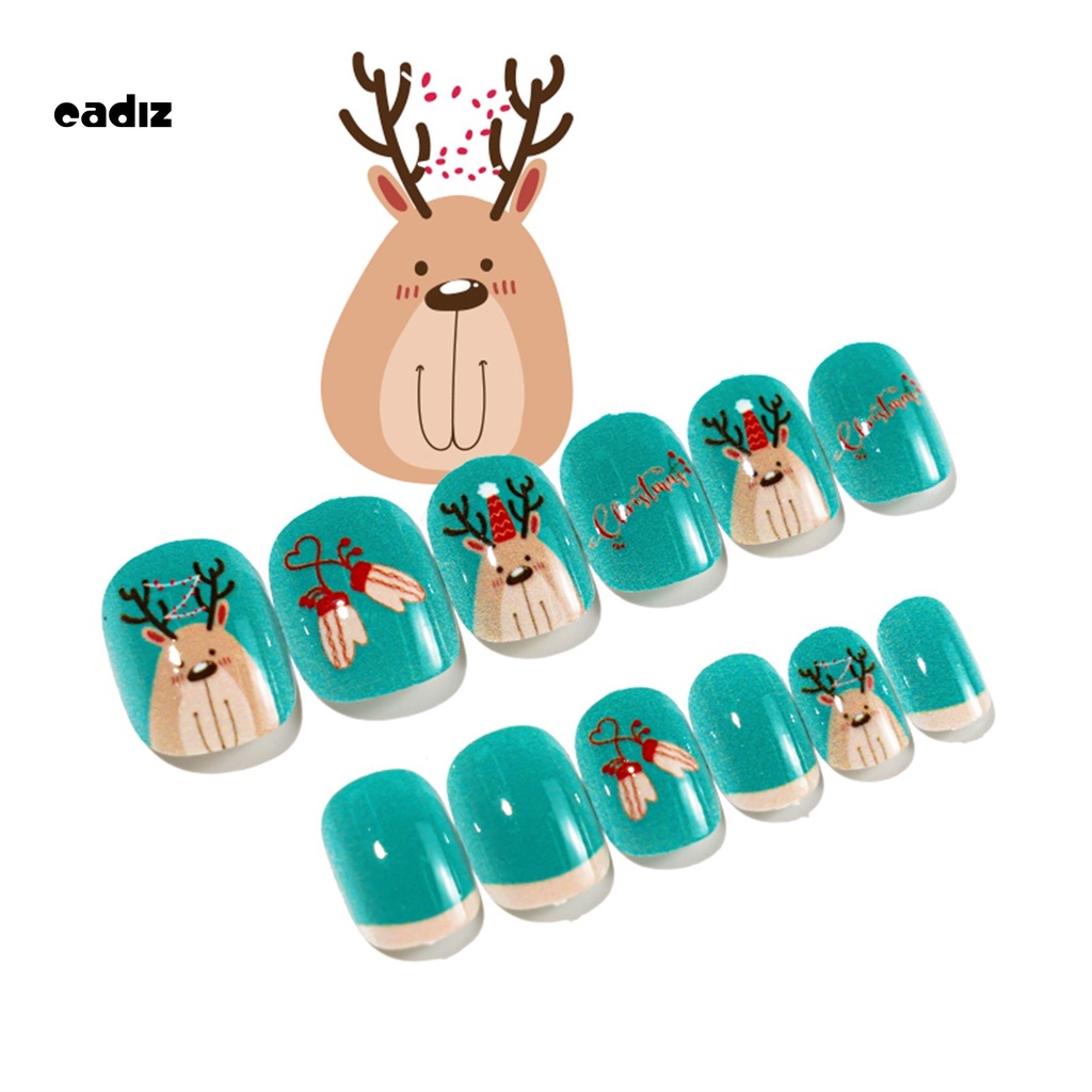 [Hàng mới về] 24 Móng tay giả ngắn dễ thương cho bé