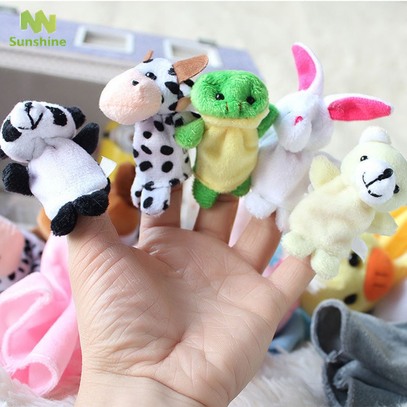 Bộ đồ chơi rối dành cho ngón tay in thú muôn loài đáng yêu (10 con)