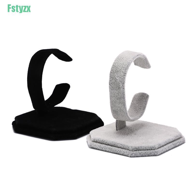 fstyzx 1pc velvet c type design bracelet bangle watch display rack stand jewelry holder