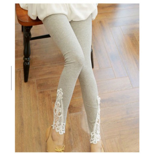 (Xả hàng ) Quần Legging Nữ Phối Ren Thời Trang QN 9001