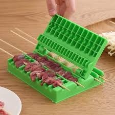 DỤNG CỤ/ khuôn KẸP THỊT LÀM THỊT XIÊN NƯỚNG MỚI SIÊU TIỆN LỢI1x xanh lá