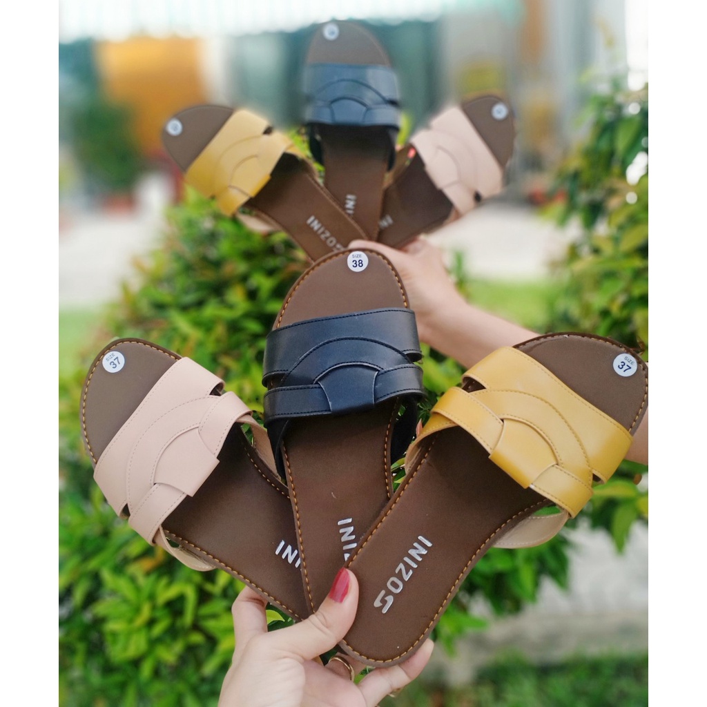 Dép bệt nữ thời trang quai đan chéo SOZINI siêu xinh
