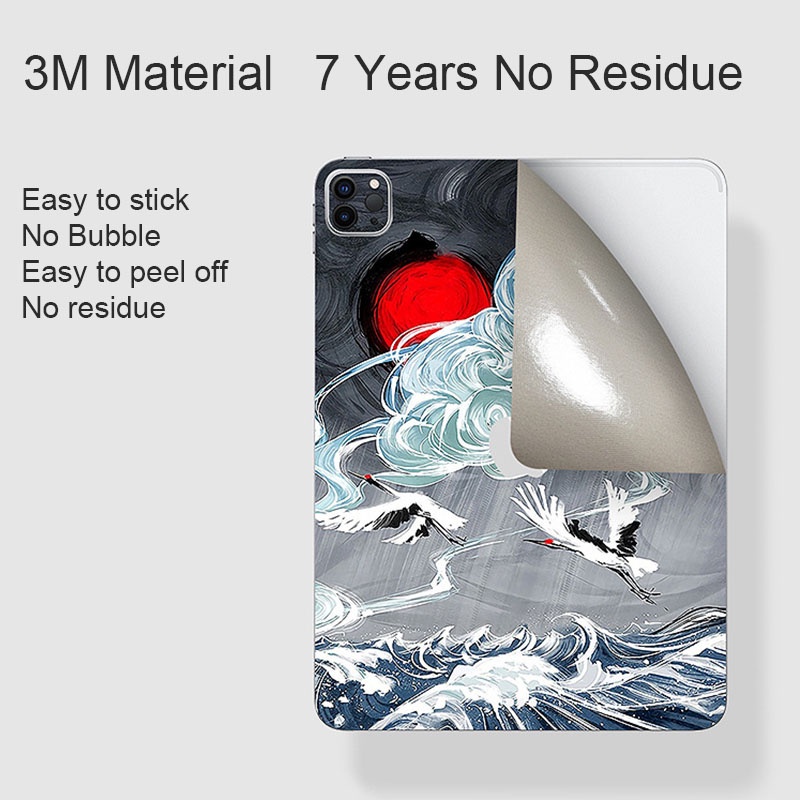 Cướp Biển Phi Hành Gia Da Tương Thích Cho iPad Pro 2022 2021 2020 Air 4 5 Mini 6 3M Quấn Mặt Sau Bảo Vệ Màn Hình Bìa Phim Nhiều Màu Sắc Miếng Dán