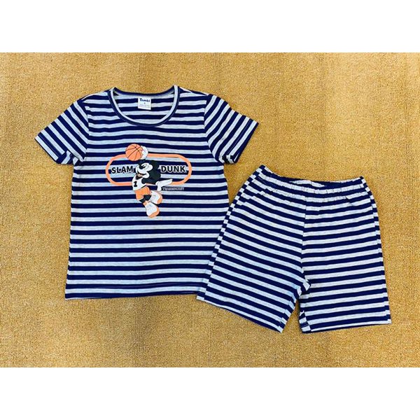 Bộ Tombi cho bé trai. sz 3-9 tuổi Vải 100% xuất xịn. Tombi cá, Tôm bi kẻ Micky. Giá 150k