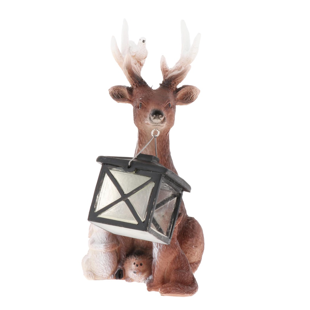 Đồ trang trí Tượng Hươu Ngồi Sử Dụng Năng Lượng Mặt Trời Trang Trí Nhà Cửa / Văn Phòng Yoyoyo01