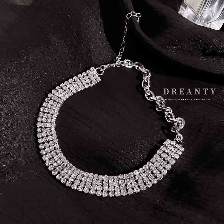 Dây Chuyền Đính Kim Cương Nhân Tạo Phong Cách Hàn Quốc Thời Trang