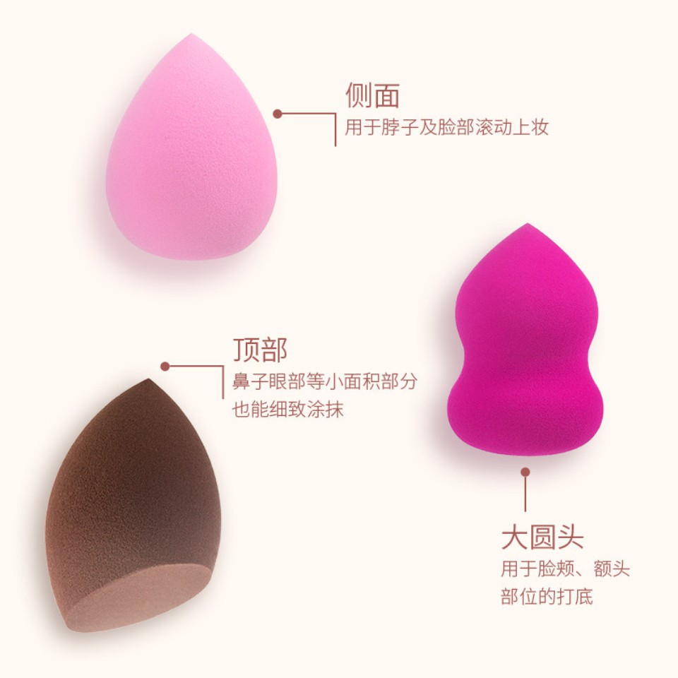Set 10 Mút Trang Điểm Mềm Mại Hình Giọt Nước Thân Thiện Với Môi Trường